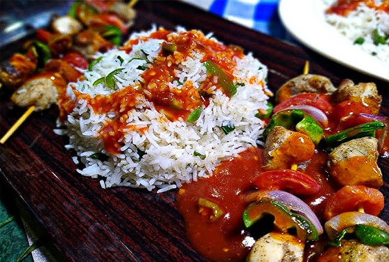 Fish Shashlik w/ Rice
